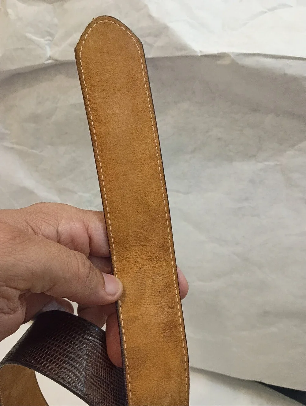 Justin | Men’s Genuine Lizard Mens Vintage Belt Size 40